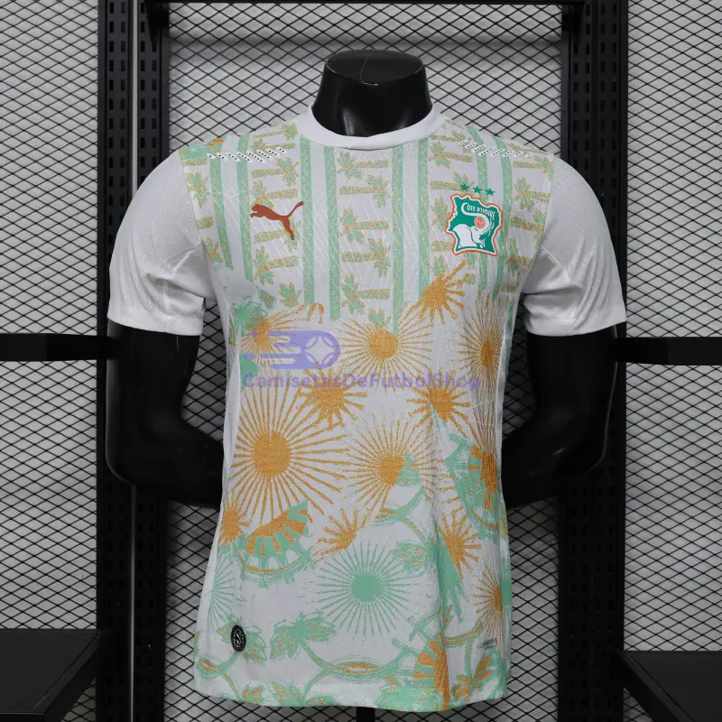Camiseta Costa de Marfil Mundial 2026 2ª Equipación Blanco (EDICIÓN JUGADOR)