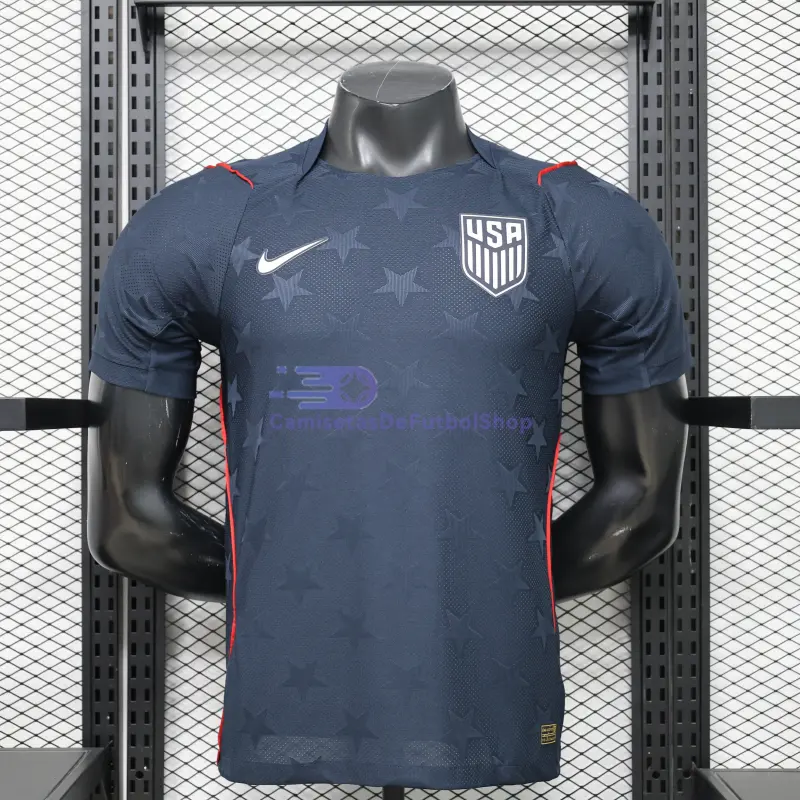 Camiseta EE.UU Mundial 2026 2ª Equipación Negro Obsidiana (EDICIÓN JUGADOR)