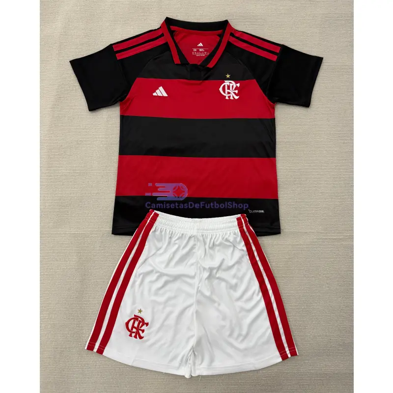 Camiseta Flamengo 2026/2027 1ª Equipación Rojo/Negro Niño Kit