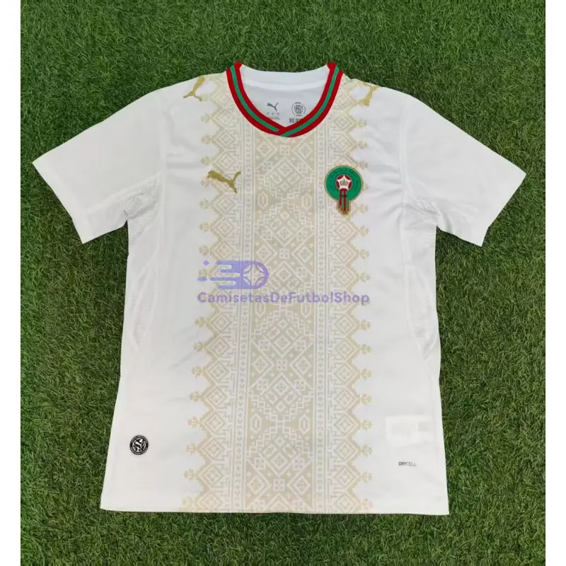 Camiseta Marruecos Mundial 2026 2ª Equipación Blanco/Oro
