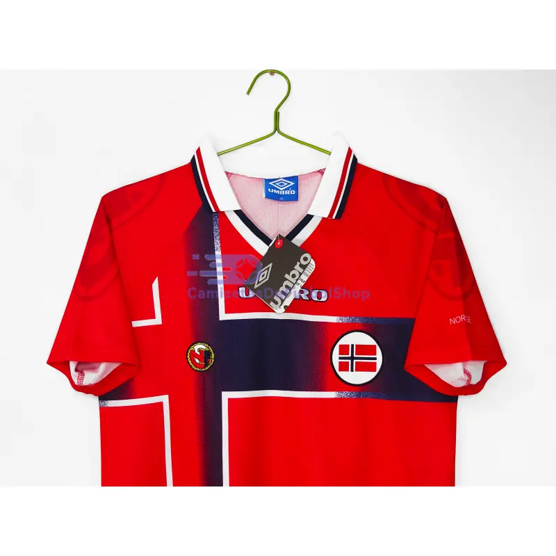 Camiseta Noruega 1998 1ª Equipación Retro Rojo