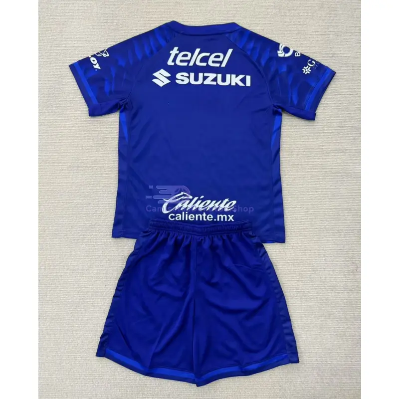 Camiseta Pumas UNAM 2025/2026 2ª Equipación Azul Niño Kit