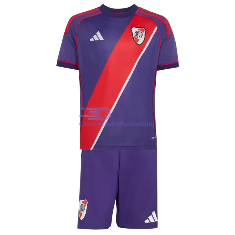 Camiseta River Plate 2026/2027 4ª Equipación Morado/Rojo/Blanco Niño Kit