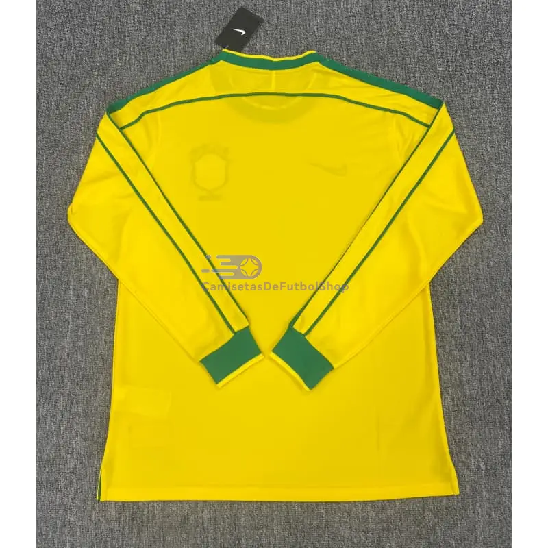 Camiseta Brasil 1998 1ª Equipación Retro ML Amarillo