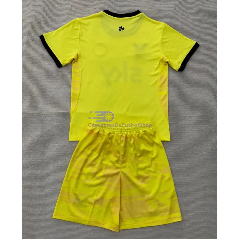 Camiseta de Portero Irland Mundial 2026 2ª Equipación Amarillo Niño Kit