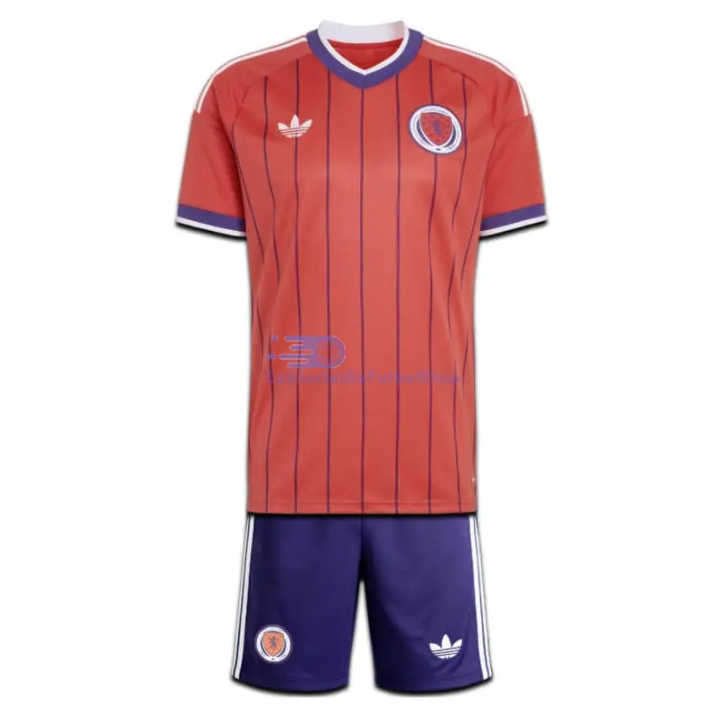 Camiseta Escocia Mundial 2026 2ª Equipación Rosa Niño Kit