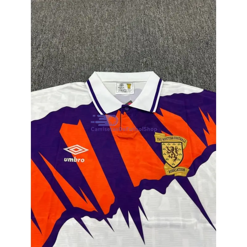Camiseta Escocia 1991/1993 2ª Equipación Retro Blanco
