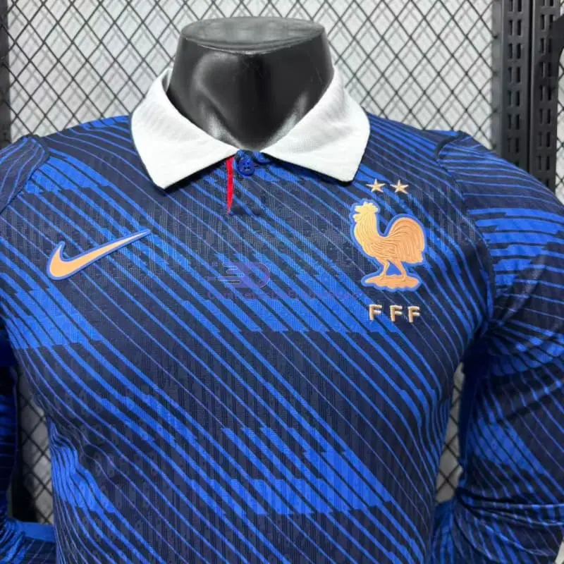 Camiseta Francia Mundial 2026 1ª Equipación ML Azul (EDICIÓN JUGADOR)