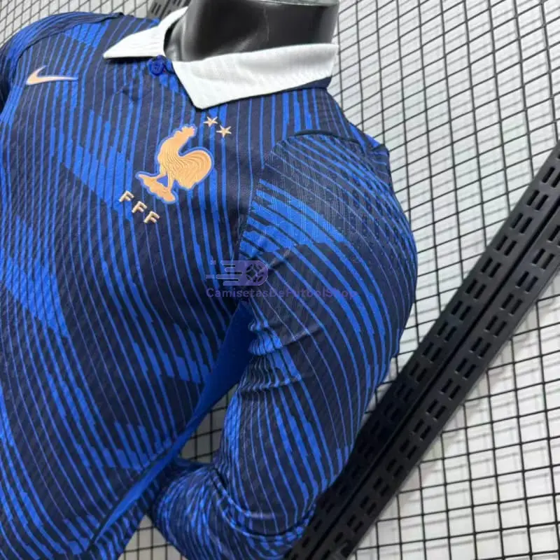 Camiseta Francia Mundial 2026 1ª Equipación ML Azul (EDICIÓN JUGADOR)