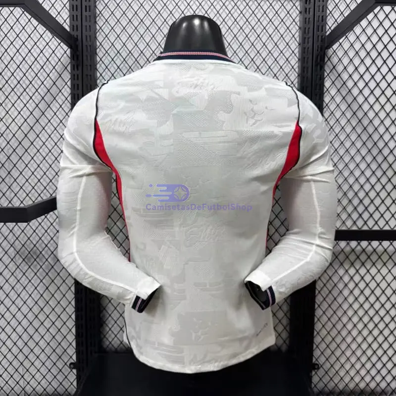 Camiseta Inglaterra Mundial 2026 1ª Equipación ML Blanco (EDICIÓN JUGADOR)