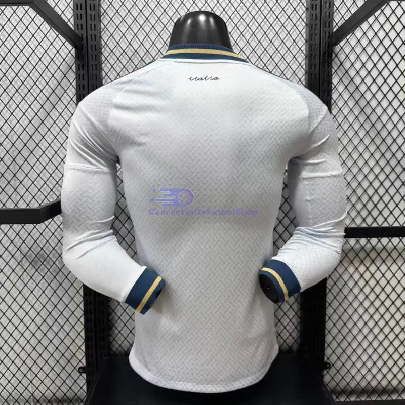 Camiseta Italia Mundial 2026 2ª Equipación ML Blanco (EDICIÓN JUGADOR)