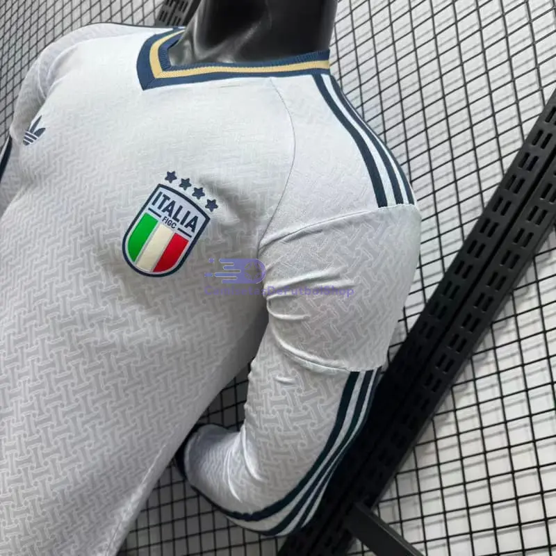 Camiseta Italia Mundial 2026 2ª Equipación ML Blanco (EDICIÓN JUGADOR)