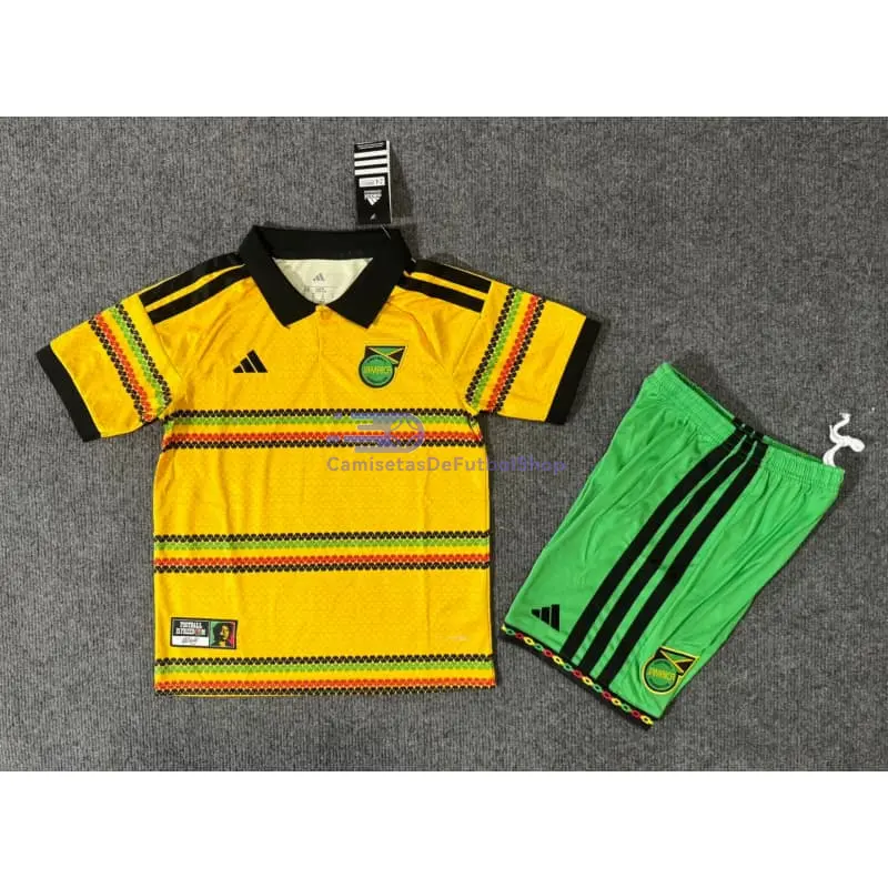 Camiseta Jamaica Mundial 2026 1ª Equipación Amarillo Niño Kit