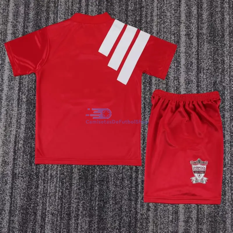 Camiseta Liverpool 1992/1993 1ª Equipación Retro Rojo Niño Kit