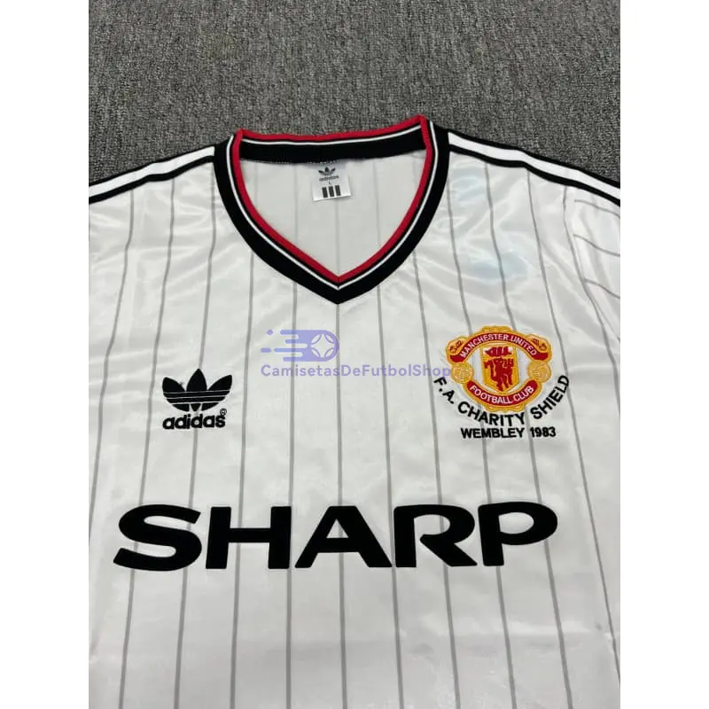 Camiseta Manchester United 1982/1983 2ª Equipación Retro Blanco