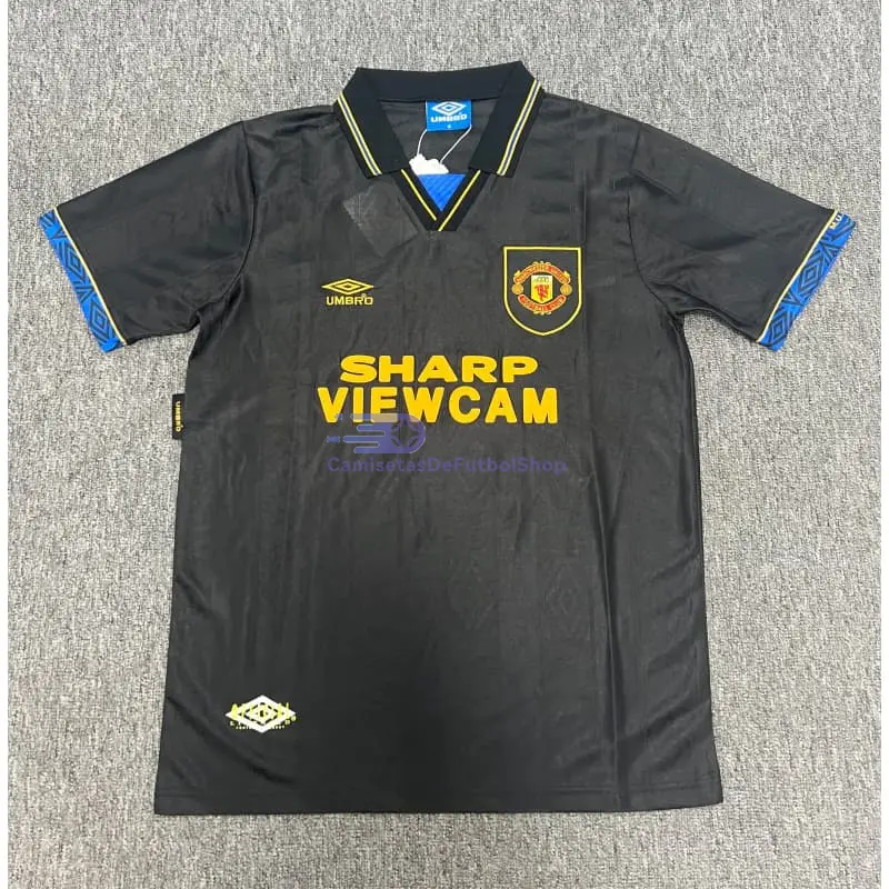Camiseta Manchester United 1993/1994 2ª Equipación Retro Negro