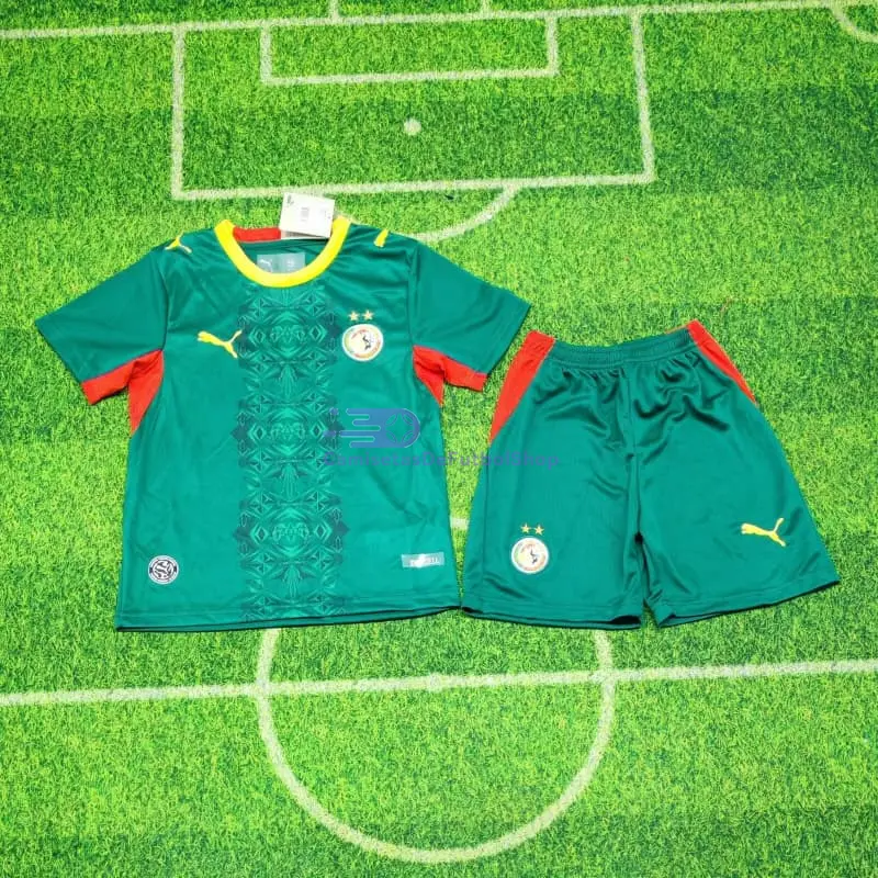 Camiseta Senegal Mundial 2026 2ª Equipación Verde Niño Kit