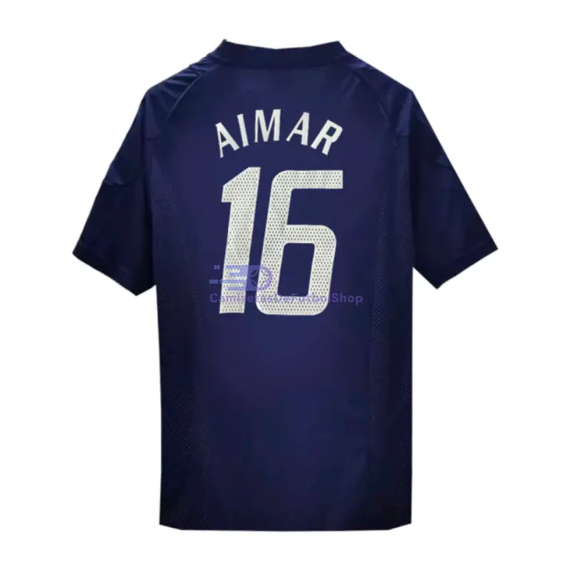 Camiseta Aimar 16 Argentina 2002 2ª Equipación Retro Azul Marino