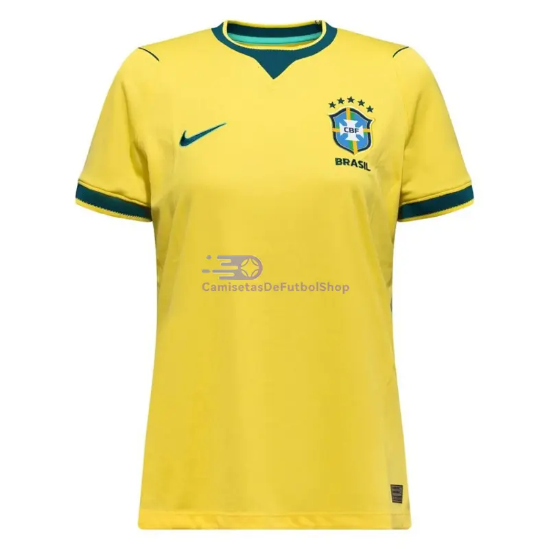 Camiseta Brasil Mundial 2026 1ª Equipación Amarillo Mujer