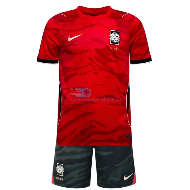 Camiseta Corea del Sur Mundial 2026 1ª Equipación Rojo Niño Kit