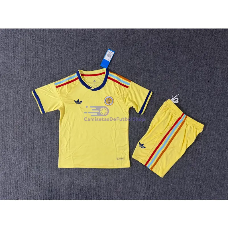 Camiseta Curacao Mundial 2026 2ª Equipación Amarillo Claro Niño Kit