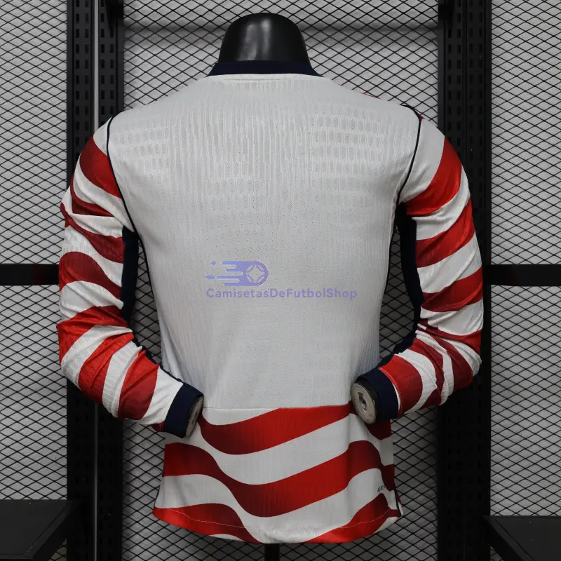 Camiseta EE.UU Mundial 2026 1ª Equipación ML Rojo/Blanco (EDICIÓN JUGADOR)