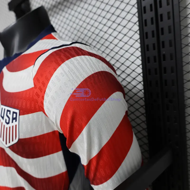 Camiseta EE.UU Mundial 2026 1ª Equipación ML Rojo/Blanco (EDICIÓN JUGADOR)