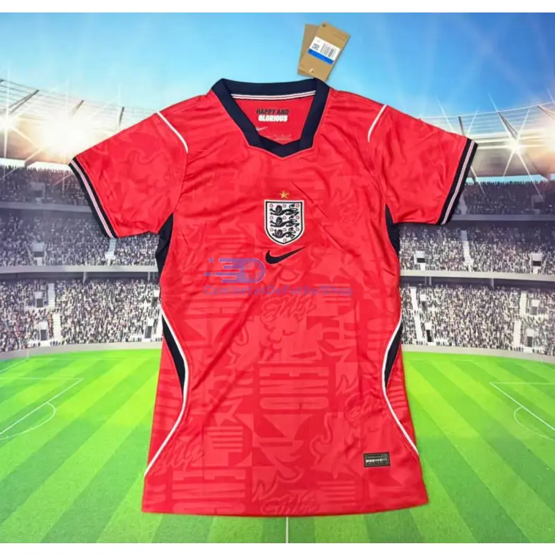 Camiseta Inglaterra Mundial 2026 2ª Equipación Rojo Mujer