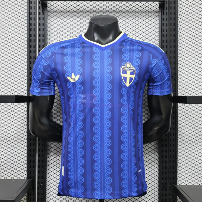 Camiseta Suecia Mundial 2026 2ª Equipación Azul Oscuro (EDICIÓN JUGADOR)