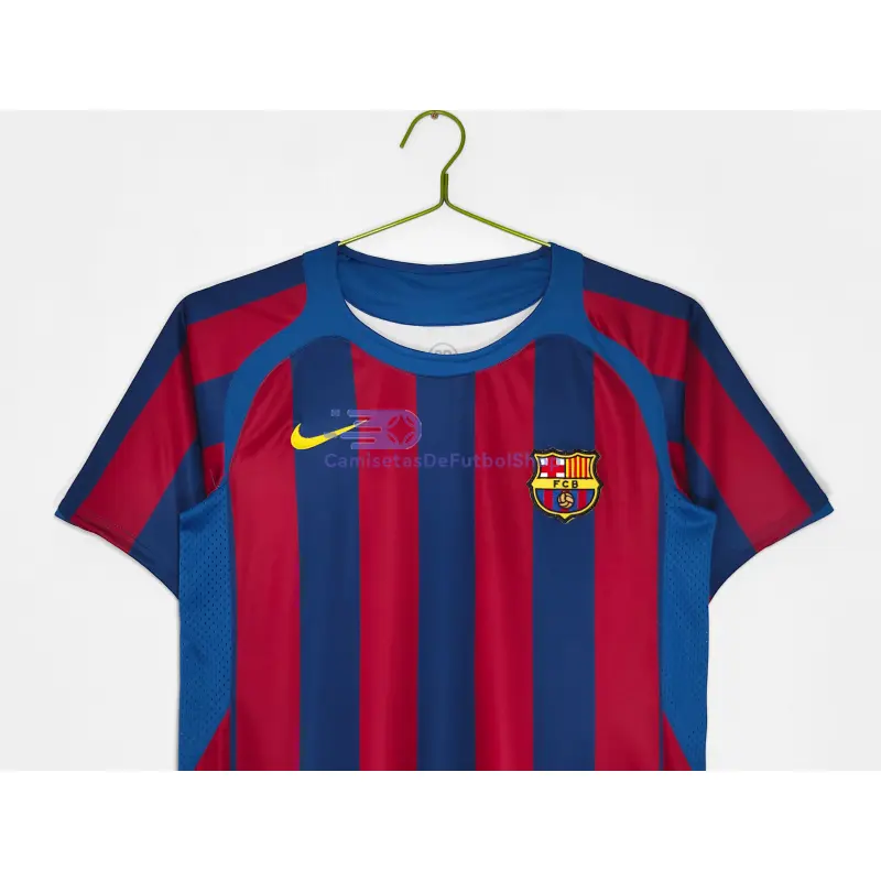 Camiseta Barcelona 1ª Equipación 2005/06 Rojo/Azul Jornada Retro