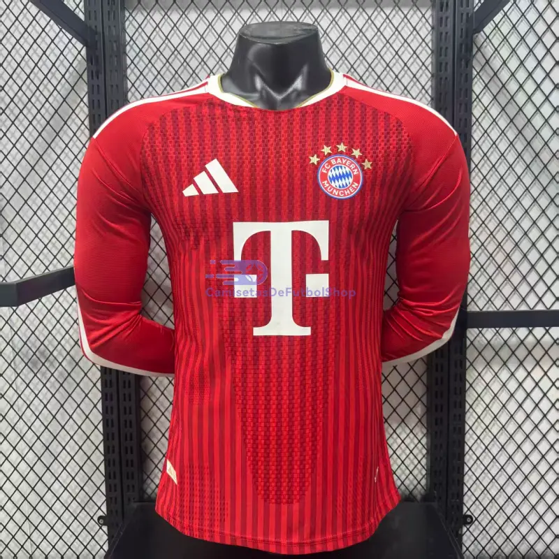 Camiseta Bayern Múnich 2026/2027 1ª Equipación ML Rojo (EDICIÓN JUGADOR)