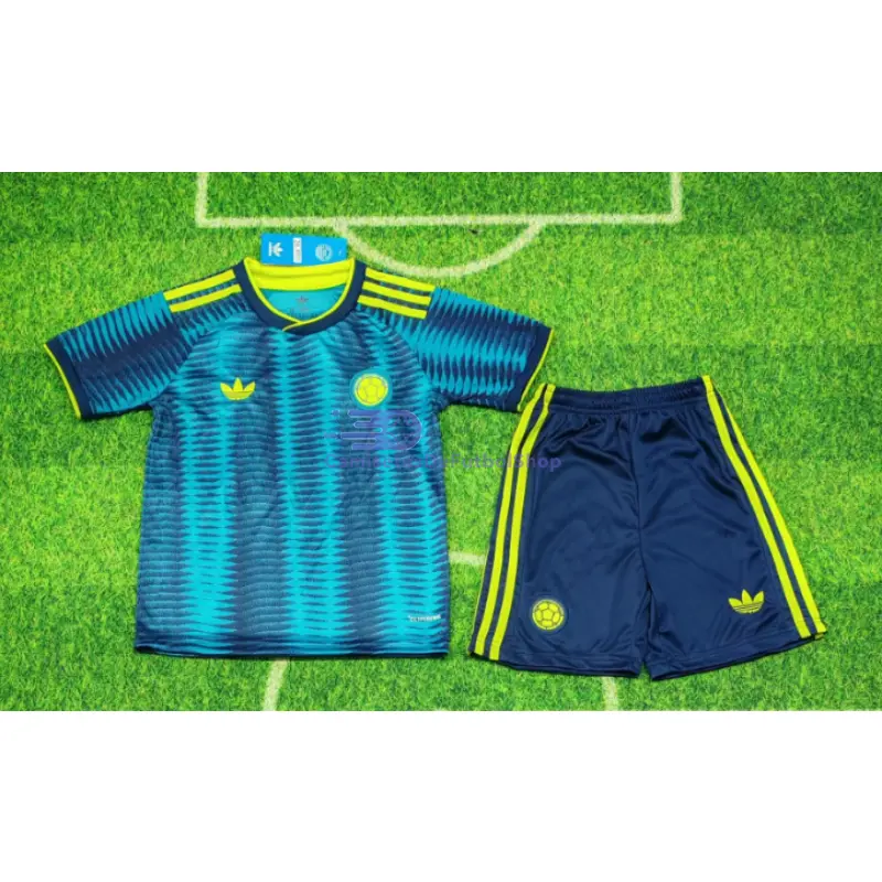 Camiseta Colombia Mundial 2026 2ª Equipación Azul Niño Kit