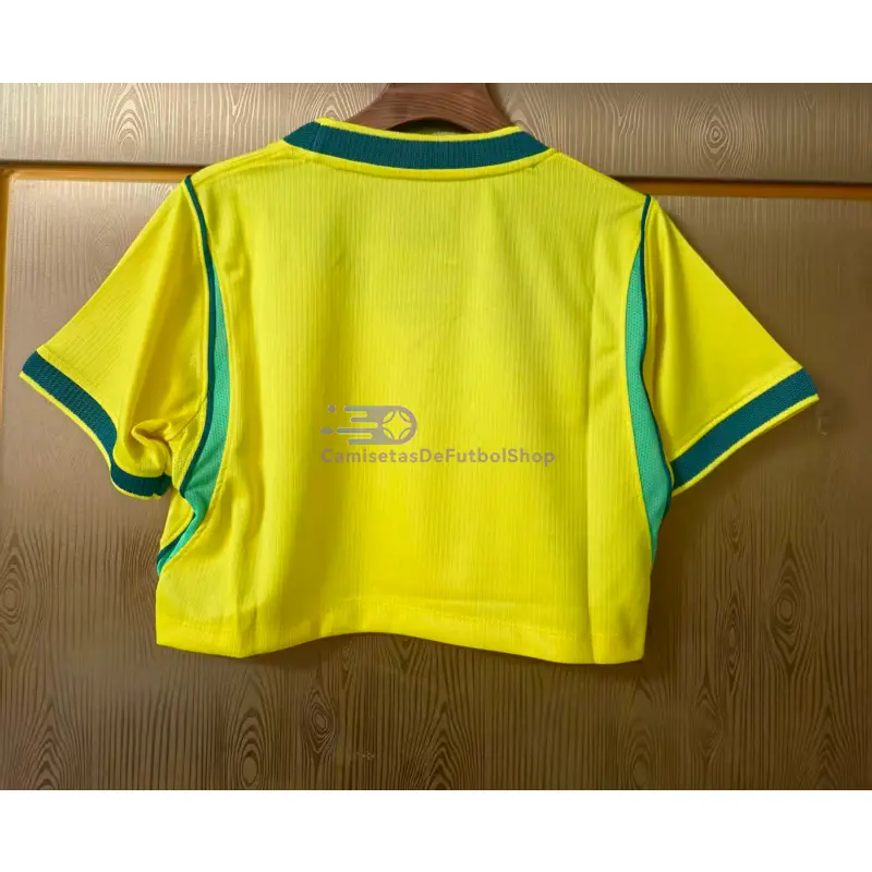 Camiseta Corta Brasil Mundial 2026 1ª Equipación Amarillo Mujer