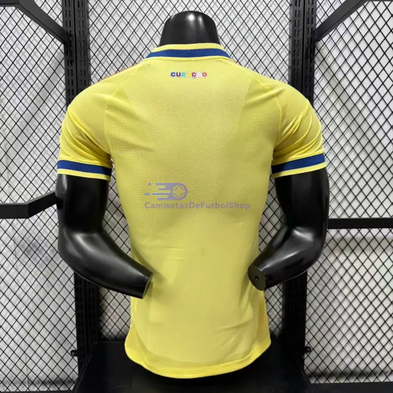 Camiseta Curacao Mundial 2026 2ª Equipación Amarillo Claro (EDICIÓN JUGADOR)