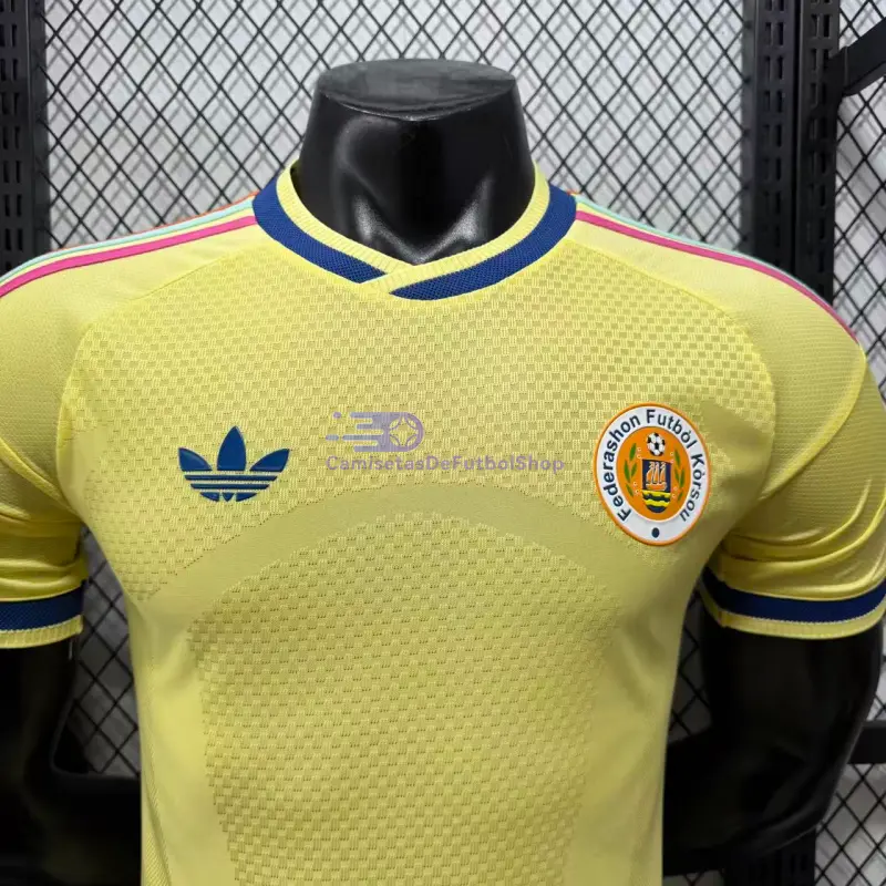 Camiseta Curacao Mundial 2026 2ª Equipación Amarillo Claro (EDICIÓN JUGADOR)