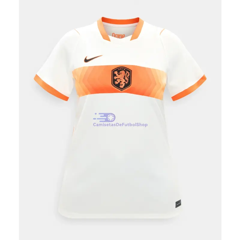 Camiseta Holanda Mundial 2026 2ª Equipación Blanco Mujer