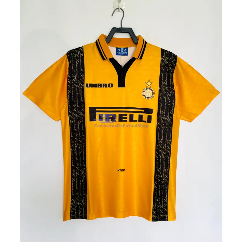 Camiseta Inter de Milan 1996/1997 3ª Equipación Retro Amarillo