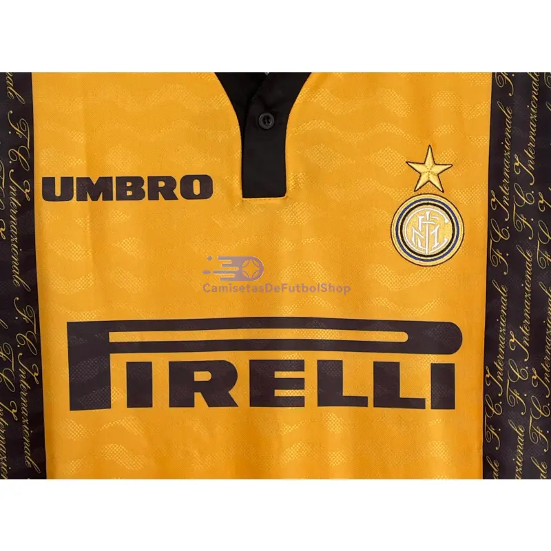 Camiseta Inter de Milan 1996/1997 3ª Equipación Retro Amarillo