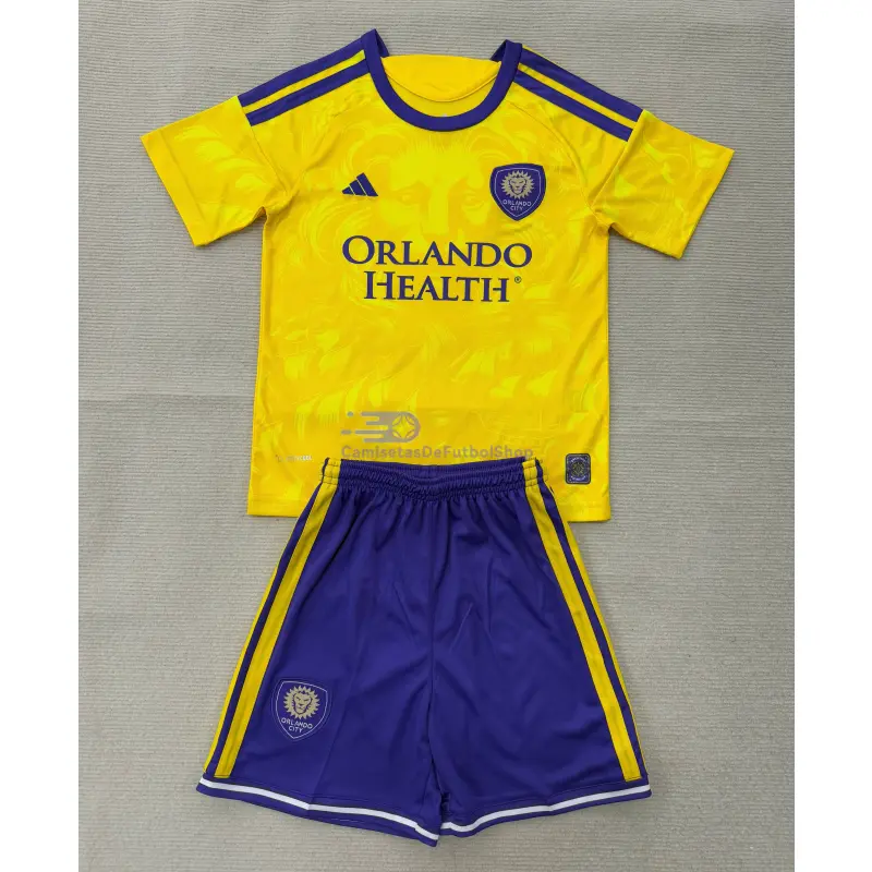 Camiseta Orlando City 2026/2027 2ª Equipación Amarillo Niño Kit