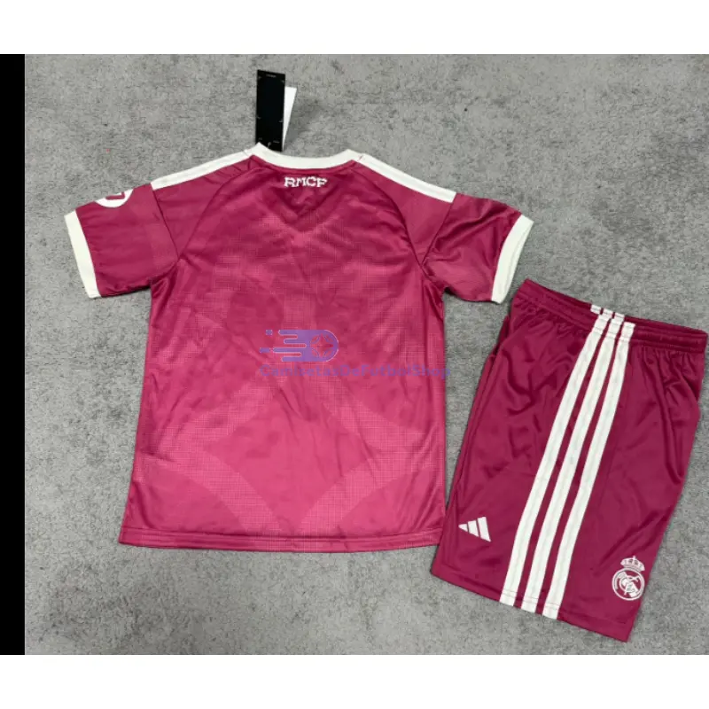 Camiseta Real Madrid 2026/2027 Rojo Niño Kit con Parche HP