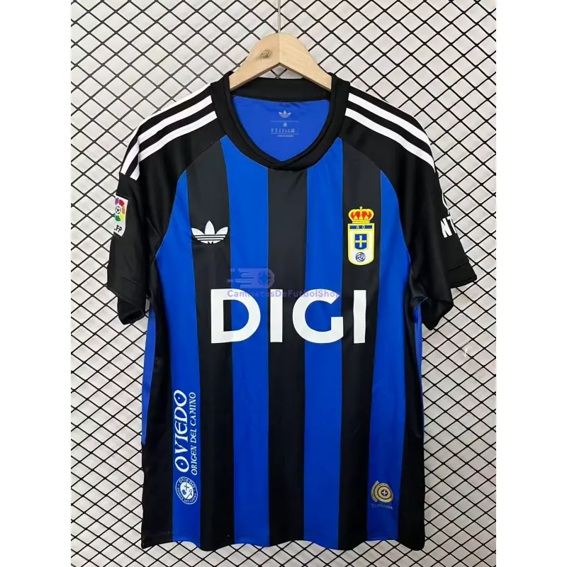 Camiseta Real Oviedo Retro 2025/2026 Azul/Negro
