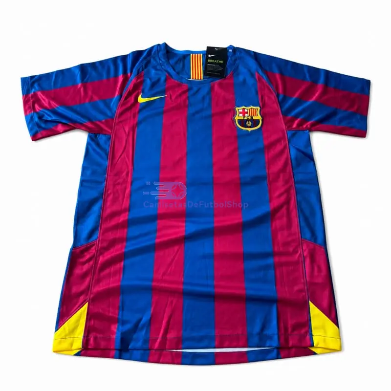 Camiseta RONALDINHO 10 Barcelona 1ª Equipación 2005/2006 Rojo/Azul Jornada Retro