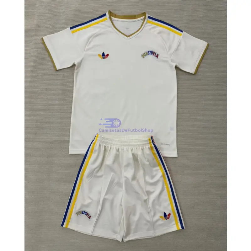 Camiseta Venezuela Mundial 2026 2ª Equipación Blanco Niño Kit