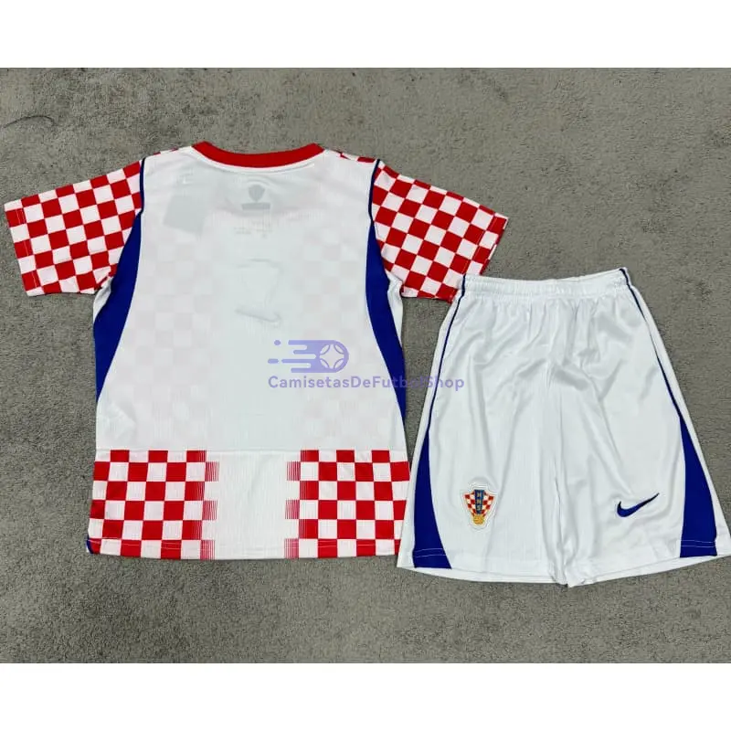 Camiseta Croacia Mundial 2026 1ª Equipación Rojo/Blanco Niño Kit