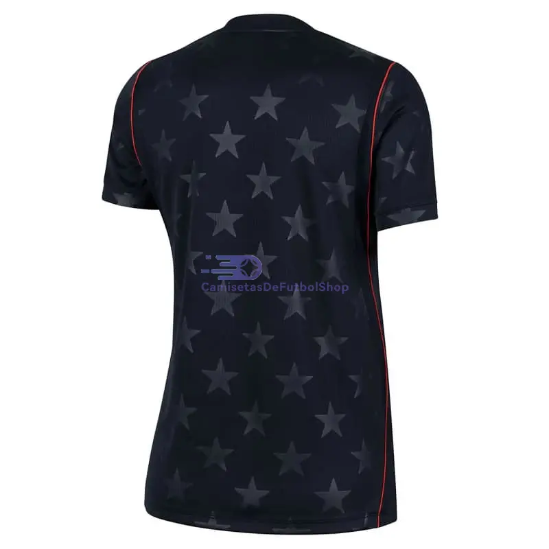 Camiseta EE.UU Mundial 2026 2ª Equipación Negro Obsidiana Mujer