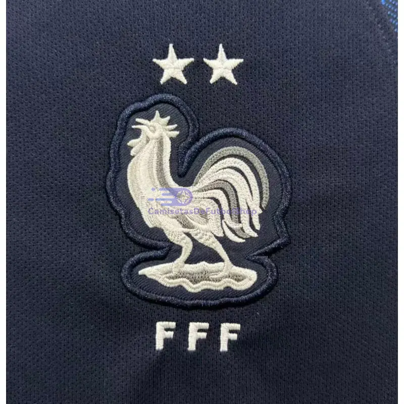 Camiseta Francia 2018 1ª Equipación Retro Azul Copa Mundial
