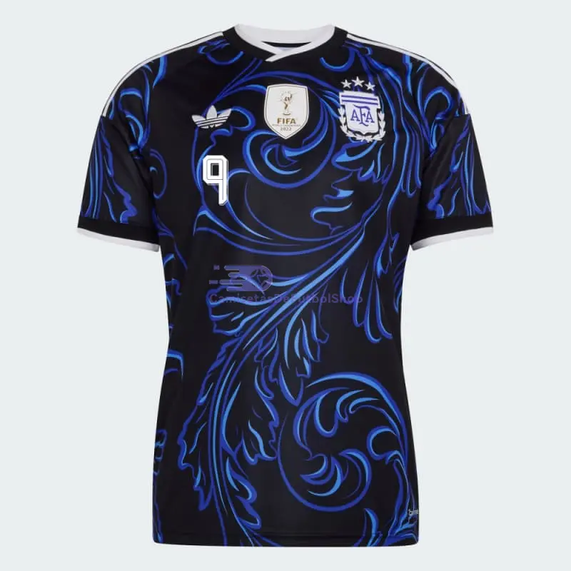 Camiseta J.Álvarez 9 Argentina Mundial 2026 2ª Equipación Azul con FIFA2022