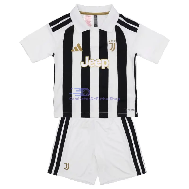 Camiseta Juventus 2026/2027 1ª Equipación Negro/Blanco Niño Kit
