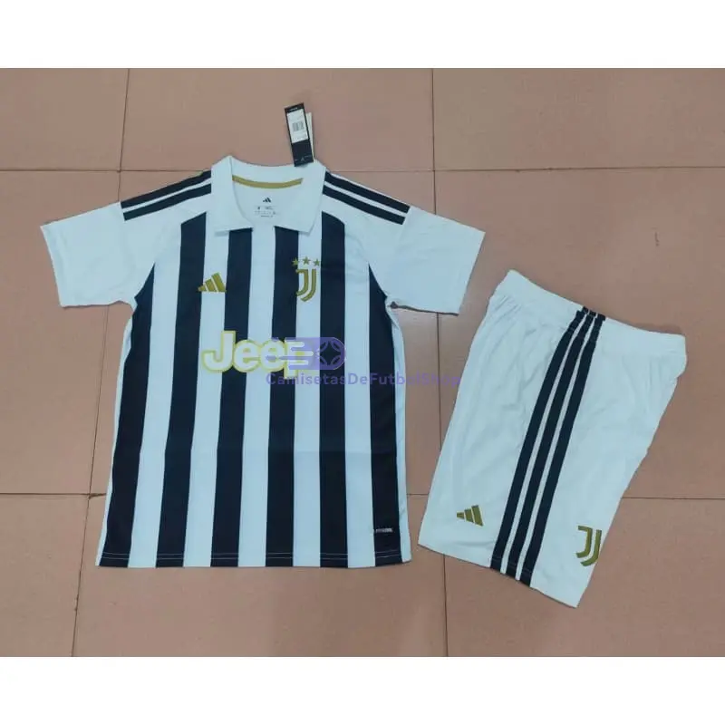Camiseta Juventus 2026/2027 1ª Equipación Negro/Blanco Niño Kit