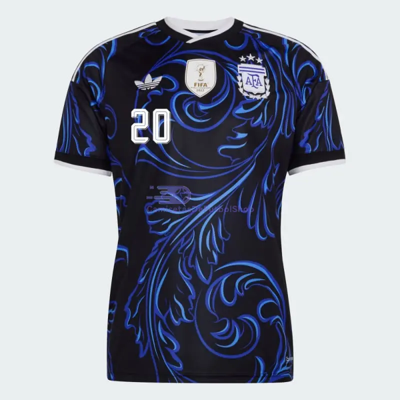 Camiseta Mac Allister 20 Argentina Mundial 2026 2ª Equipación Azul con FIFA2022